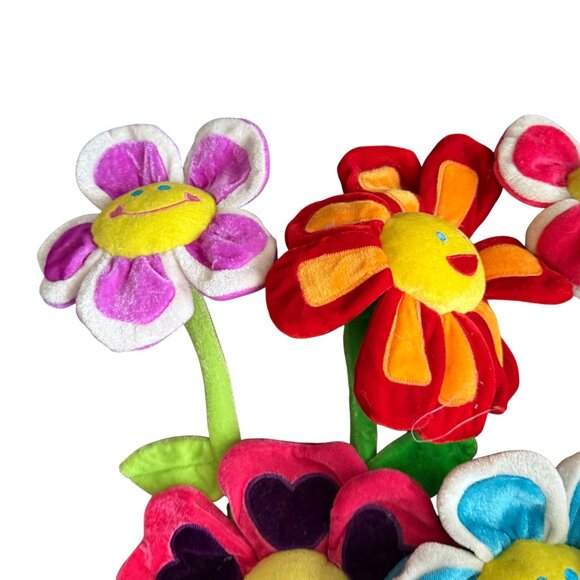 Toys R Us Animal Alley Vintage Plush Smiley Face Flowers & Ladybug Bundle - Picture 2 of 6